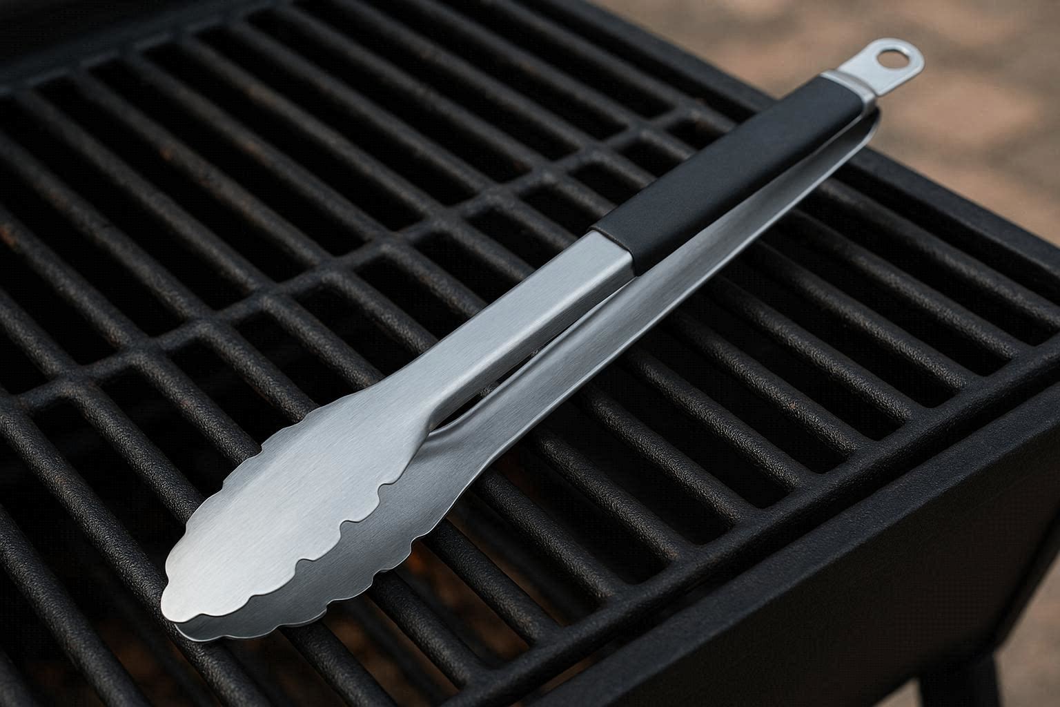 Heavy Duty BBQ Tongs with Locking Mechanism for Outdoor Grilling - Image 1