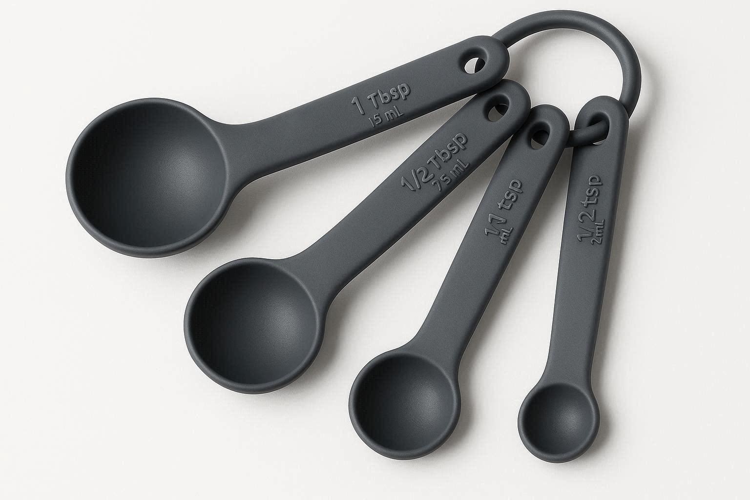 Silicone Measuring Spoon Set Heat Resistant for Cooking and Baking - Image 1
