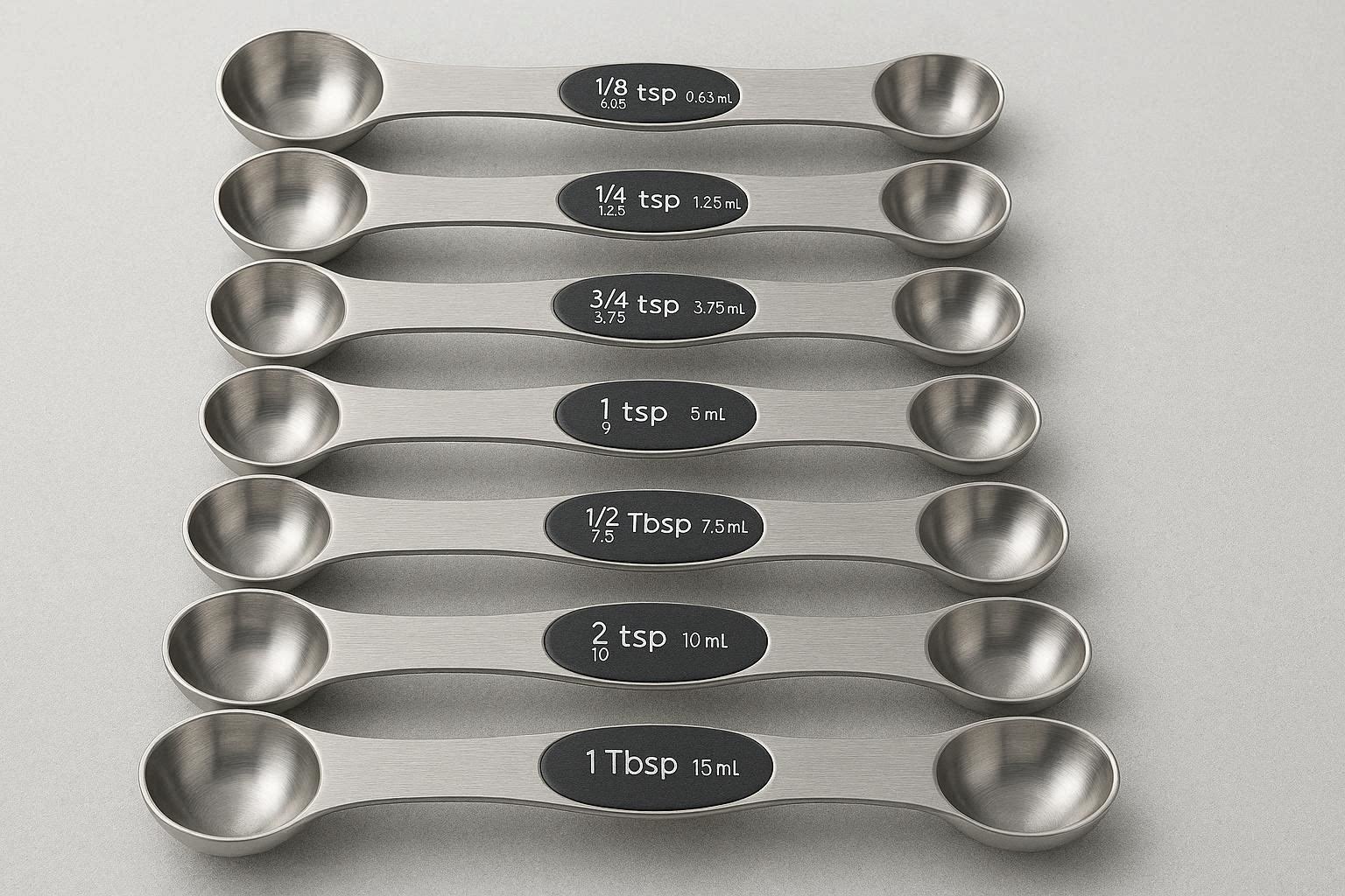 Magnetic Measuring Spoon Set of 8 Double Sided for Easy Storage - Image 1