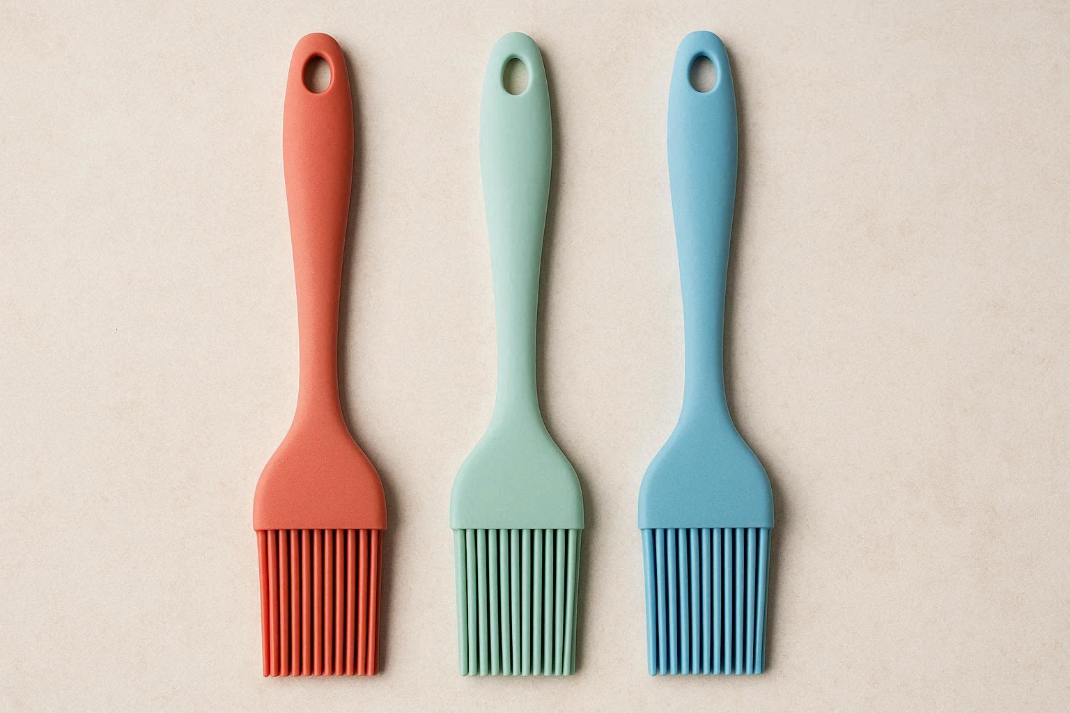 Set of 3 Silicone Pastry Brushes for Cooking Baking and Grilling Needs - Image 1