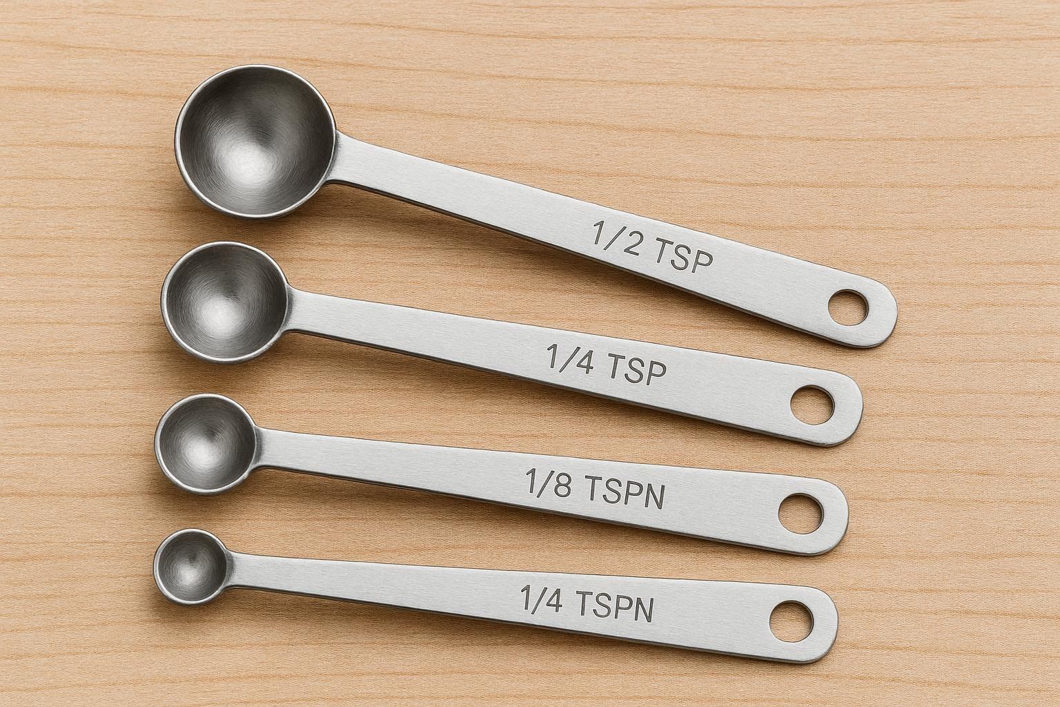 Mini Measuring Spoon Set of 4 for Small Spice and Herb Measurements - Image 1