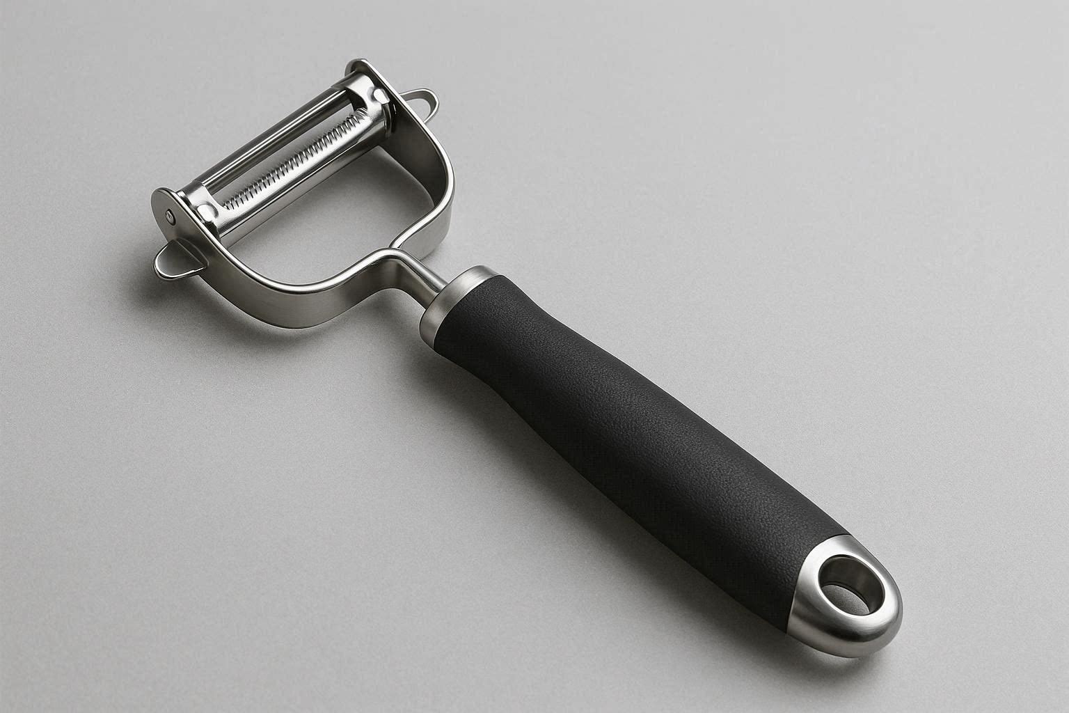 Stainless Steel Rotary Peeler with Non Slip Handle for Kitchen Use - Image 1